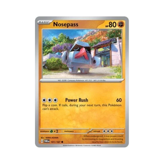 Pokemon TCG Nosepass C Twilight Masquerade (English Ver.)