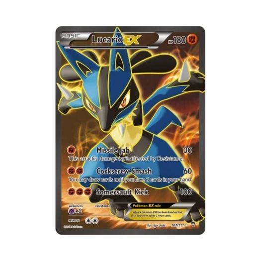 포켓몬 TCG 루카리오 EX RU 퓨리어스 피스트 (영문판)