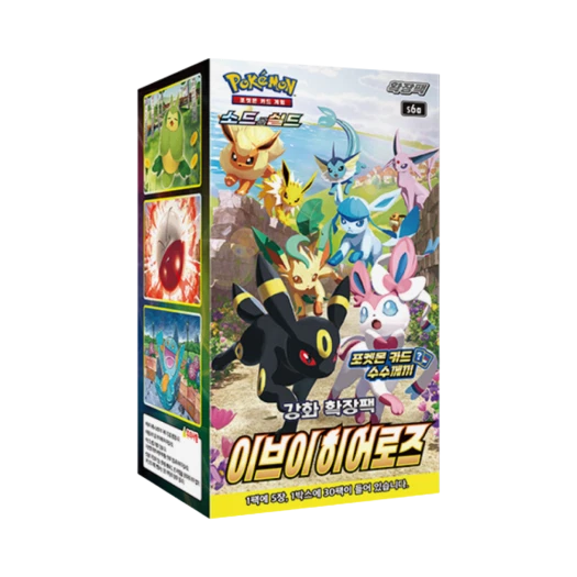 포켓몬 TCG 소드&실드 강화 확장팩 이브이 히어로즈 박스 (30팩/한글판)