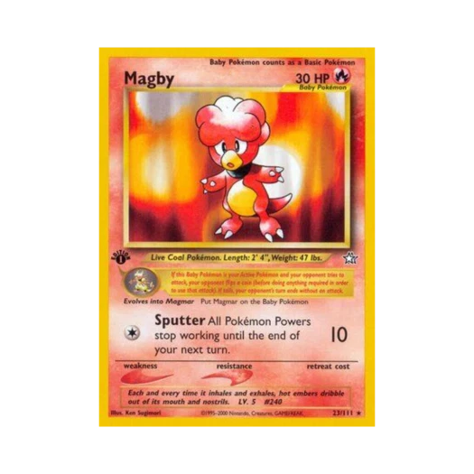 포켓몬 TCG 마그비 R 네오 제네시스 (영문판)