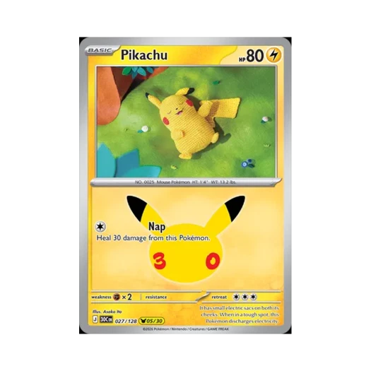 Pokemon TCG Pikachu 05/30 30th Celebration (English Ver.)