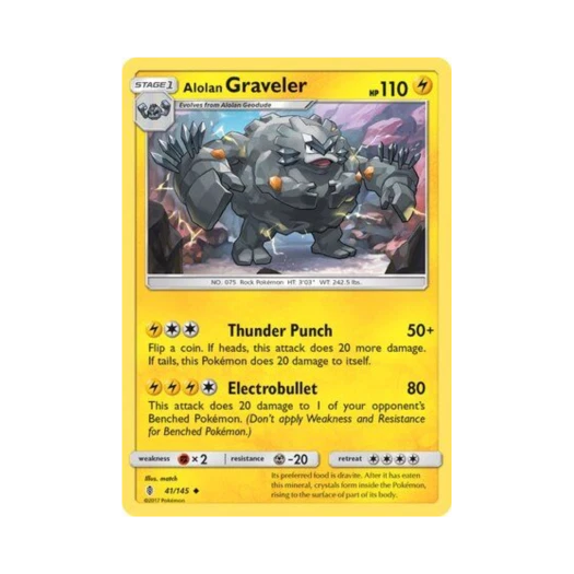 포켓몬 TCG 알로라 데구리 U 가디언스 라이징 (영문판)