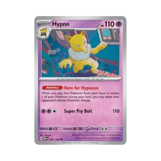 Pokemon TCG Hypno U Scarlet & Violet 151 (English Ver.)