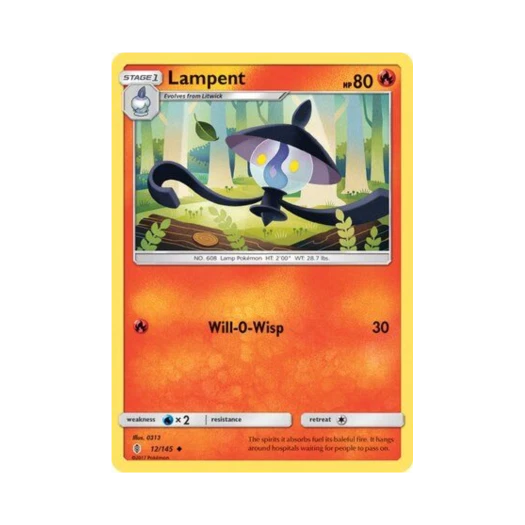 Pokemon TCG Lampent U Guardians Rising (English Ver.)